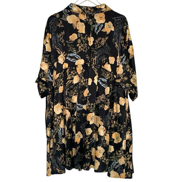 Entro 1X Never Looked Over Tunic Dress In Black Curves Abstract Floral - Picture 2 of 10